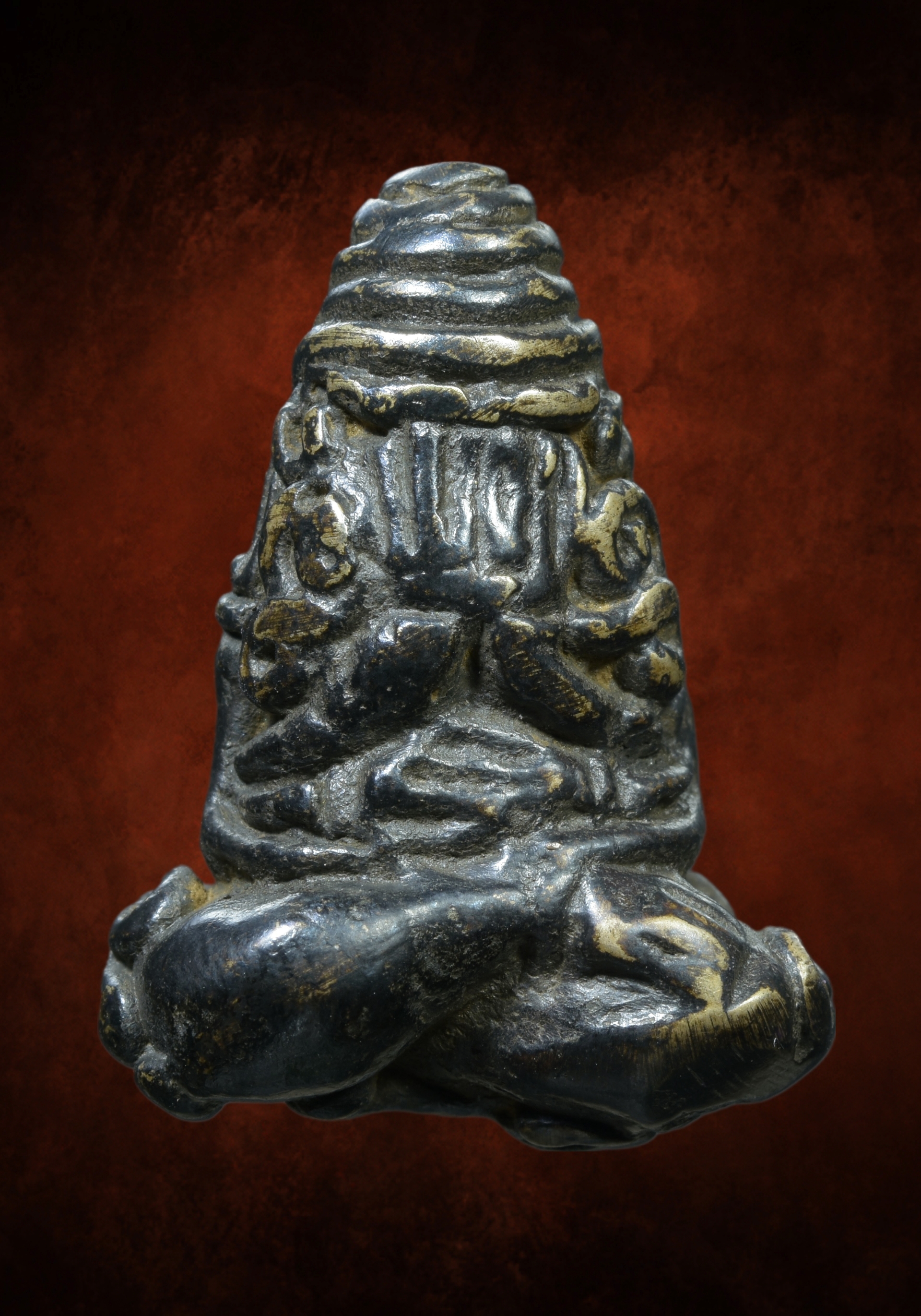 พระปิดตาหลวงพ่อทับ วัดทอง พิมพ์ขมวดมวยผ