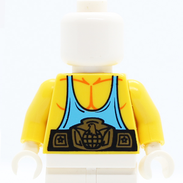 CS01 Muscles with Medium Blue Tank Top and Belt Pattern