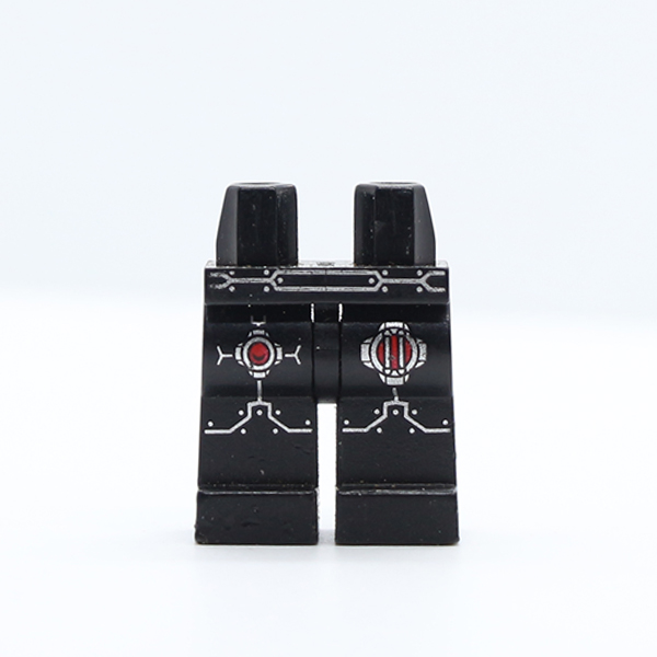 CS08 Hips and Legs with Robot Armor with Silver and Red Pattern