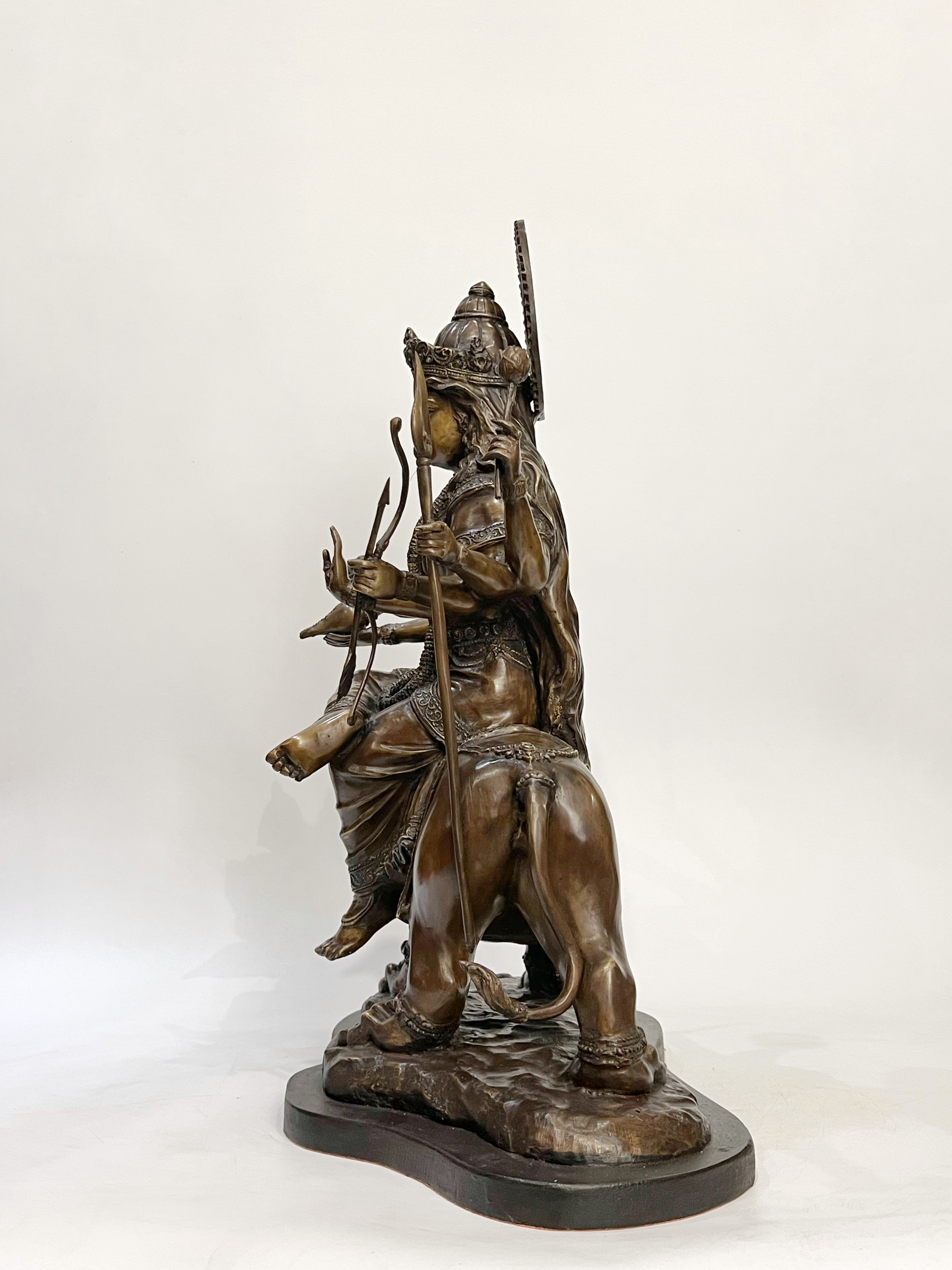 พระแม่ทุรคาทรงราชสีห์ (พระแม่อุมาขี่เสือ) หน้าตัก 9 นิ้ว