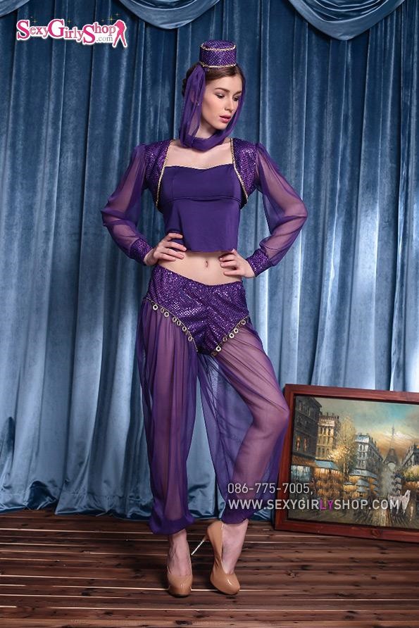 ชุดคอสเพลย์ ชุดแฟนซี ชุดนิทาน อาหรับราตรี Cosplay - ชุดจินนี่ ชุดอาหรับ ชุดเปอร์เซีย สีม่วงชวนค้นหา