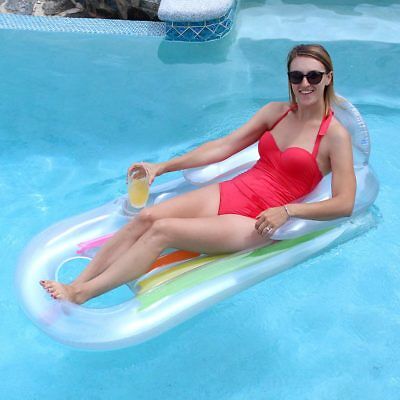 INTEX เก้าอี้แพยางลอยน้ำ พร้อมช่องวางเท้า INTEX Chair Pool Float