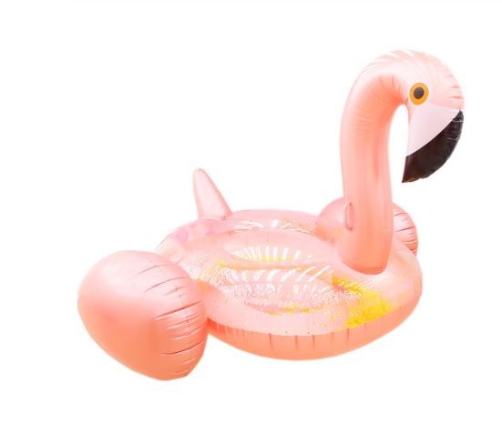 ห่วงยางฟลามิงโก้ กลิตเตอร์ ขนาดใหญ่ Inflatable Giant Flamingo Glitter Pool Float