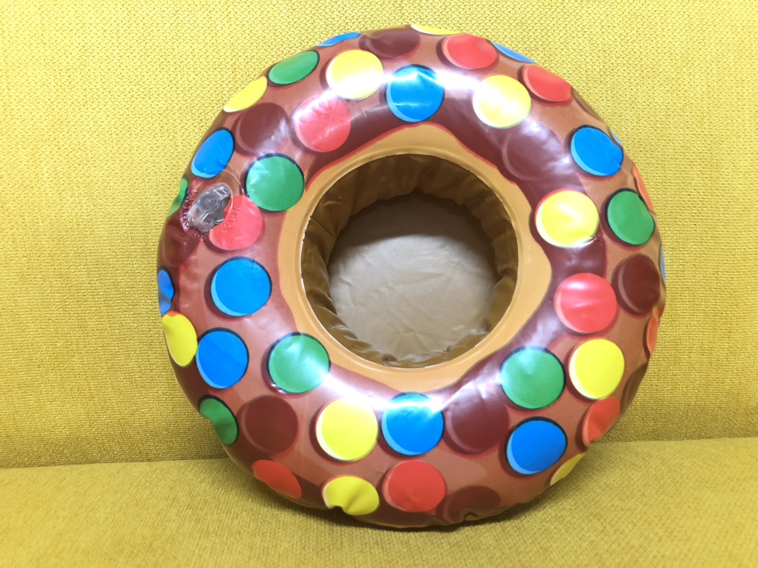 ที่วางแก้วเป่าลม โดนัทM&M Inflatable Donut M&M Cup Holder