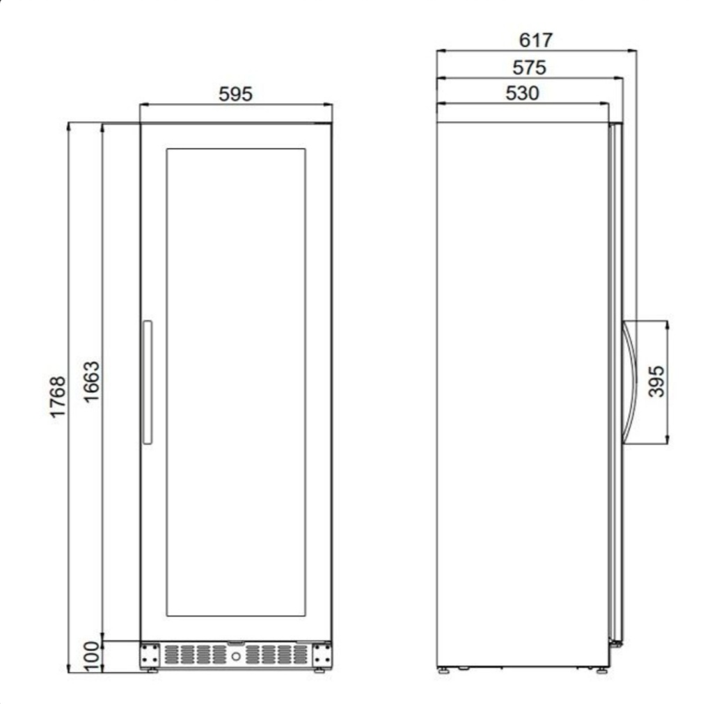 ตู้แช่ไวน์ 115 ขวด Dometic Macave E115FG Dual Temp Zones ( Frameless Glass Door )