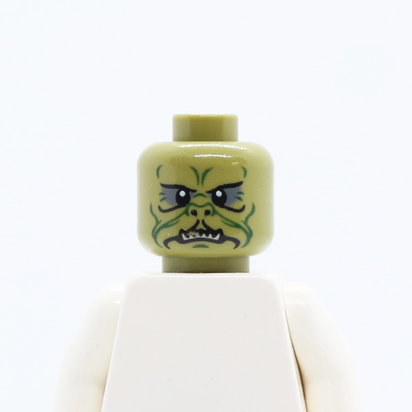 Alien with SW Kithaba Green Facial Lines Pattern - Hollow Stud