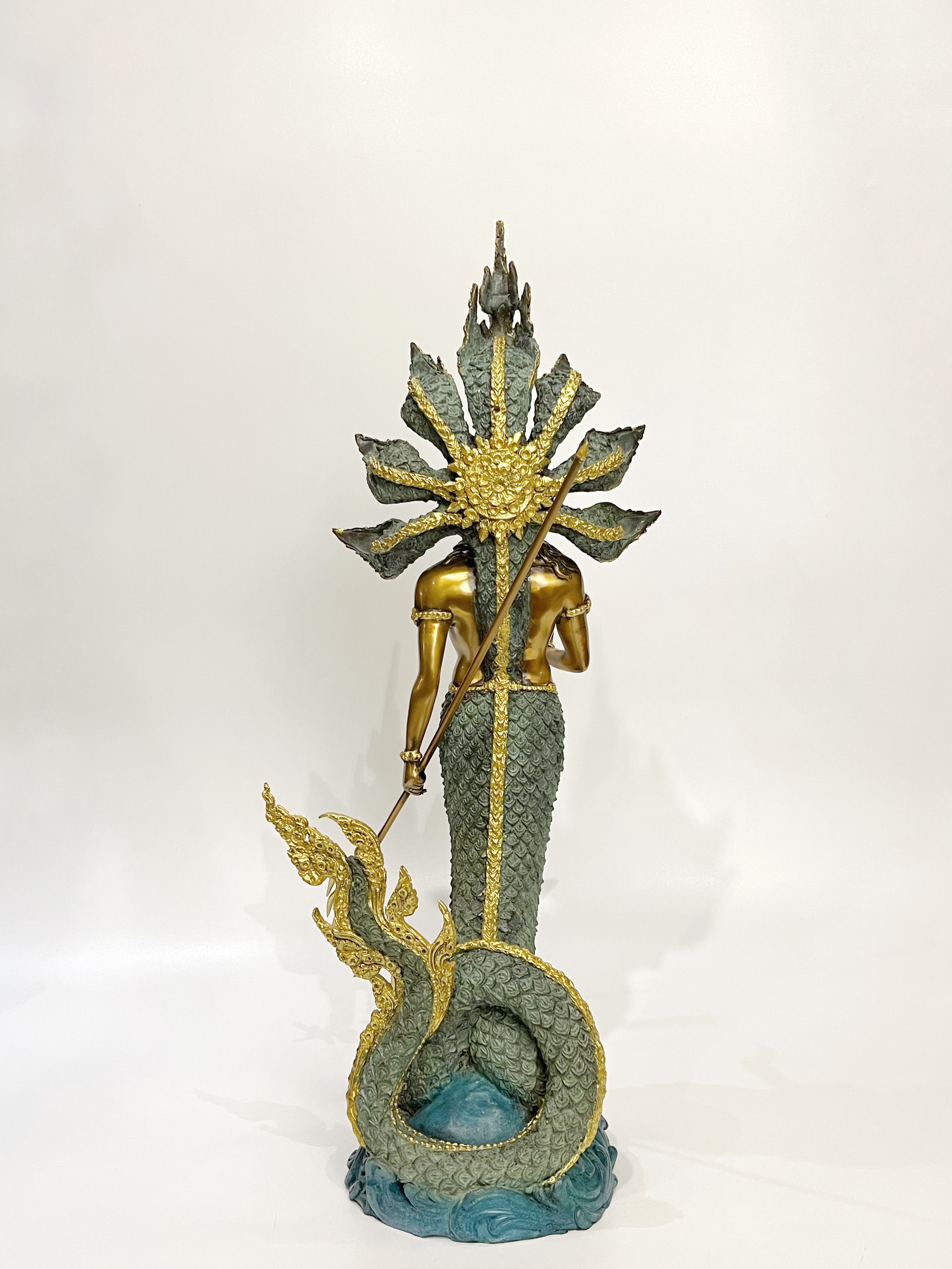 ปู่นาคราช ทรงตรีศูล หน้าตัก 9 นิ้ว (ปรก 7 เศียร)