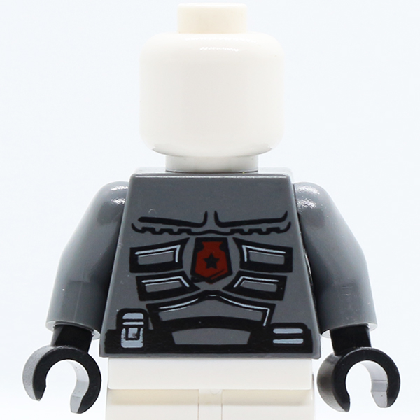 SP Space Police 3 Officer Pattern / Dark Bluish Gray Arms / Black Hands
