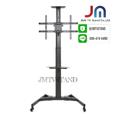 JMTVSTAND MT-F8400 ขาตั้งพื้นทีวีล้อเลื่อน(TV Stand)วัสดุเหล็กหนา ปรับความ สูง/ต่ำ Spring Lock 32"-75" นิ้ว {รับประกัน 3ปี}0964746498
