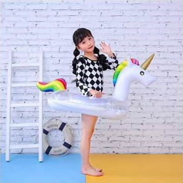 ห่วงยางยูนิคอร์น กลิตเตอร์ สำหรับเด็ก 6 เดือน-6 ปี Inflatable Baby Unicorn 6 months-6 years Pool Float