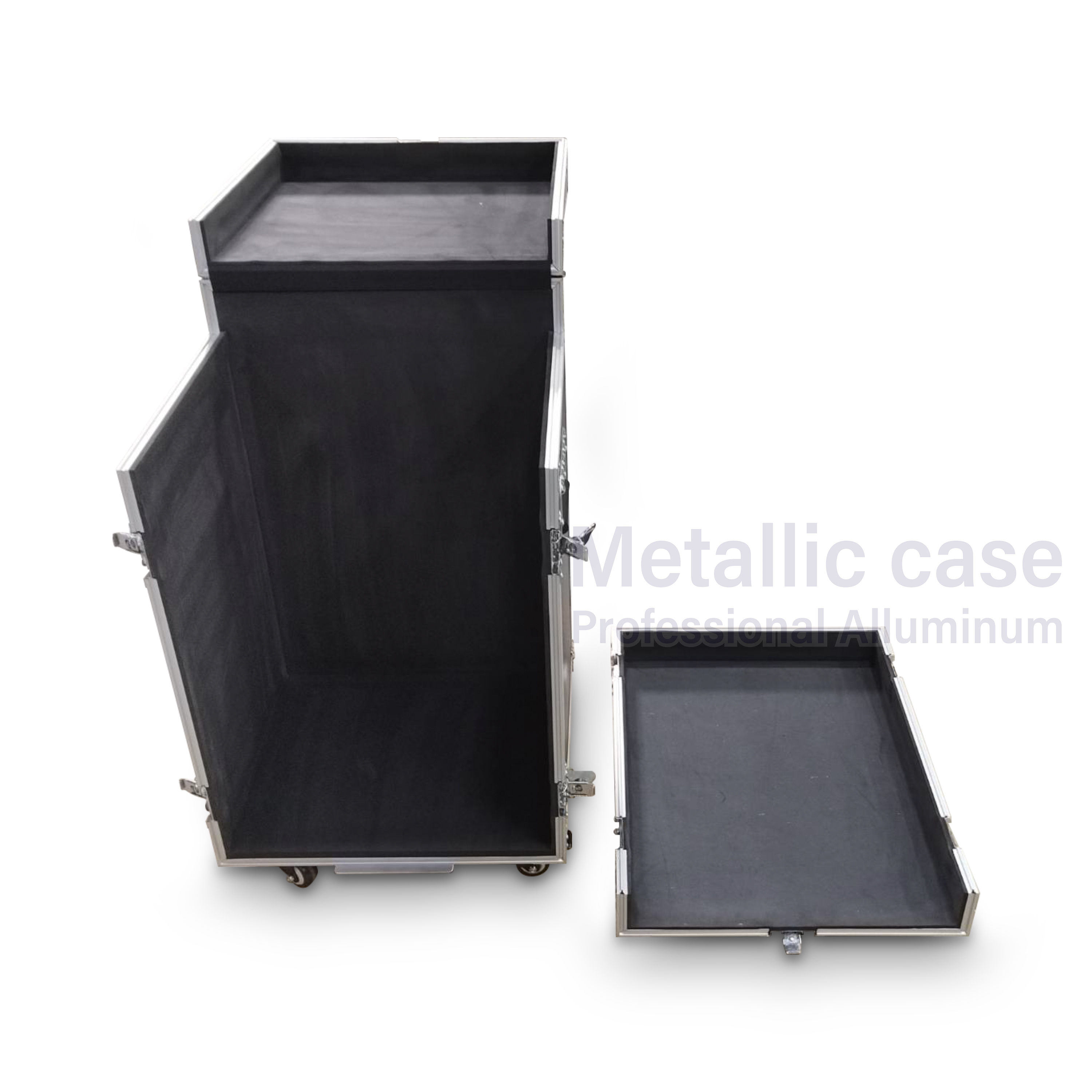 metalliccase8842-16-6606 / กล่องใส่ถ้วยรางวัล ขนาด 40x40x60cm. มีล้อ (43.3x49.3x63.5 T2C1H4K13P5U13 )