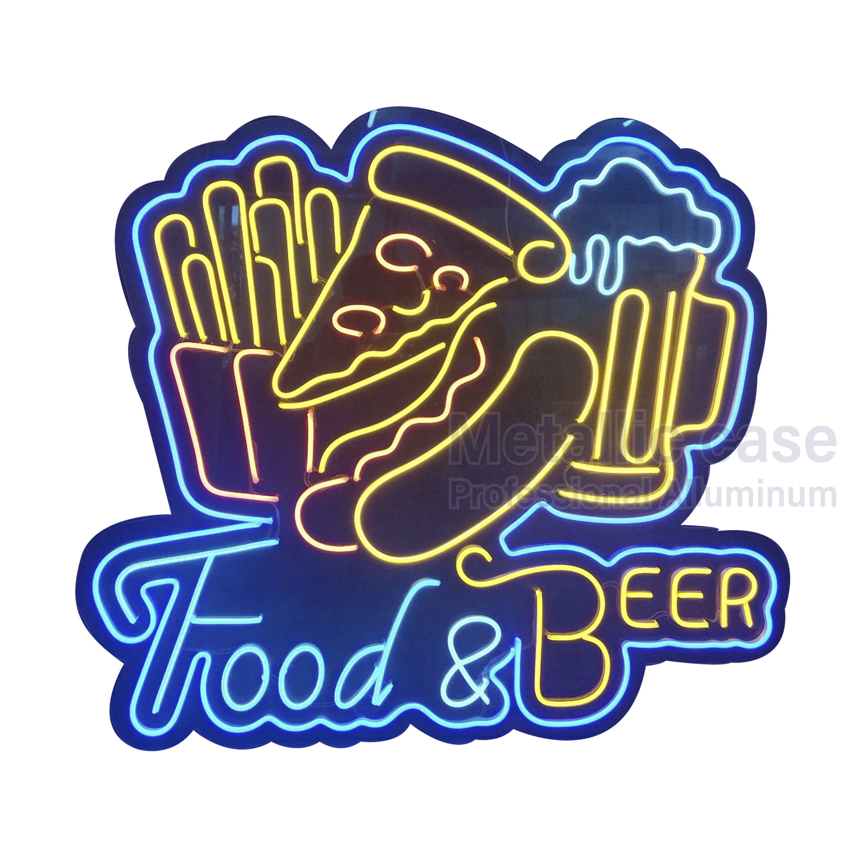 metalliccase2-1116-AAA-6705 / ป้ายไฟ FOOD&BEER