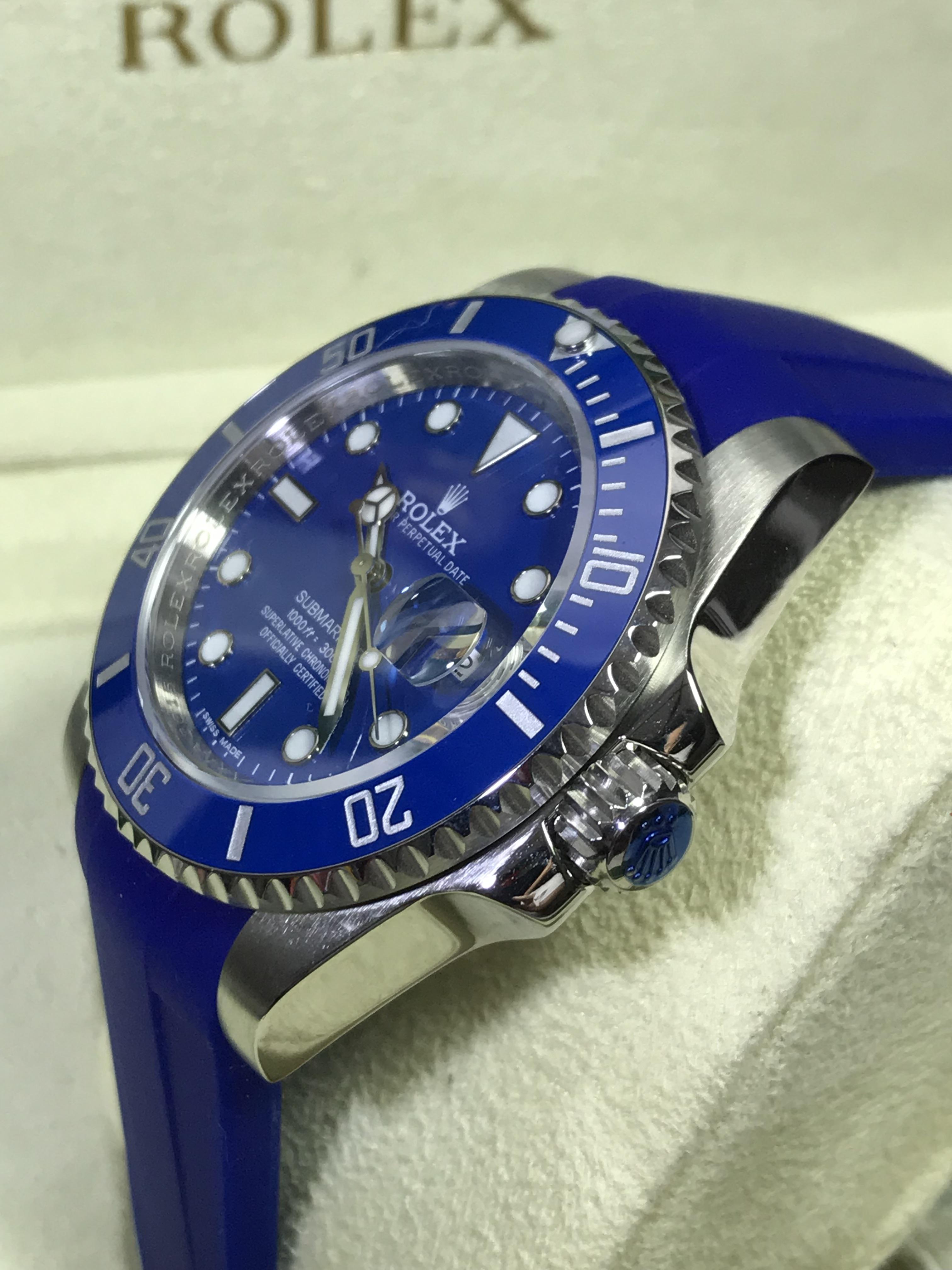 Rolex Submariner Blue Rubber Strap (5A)