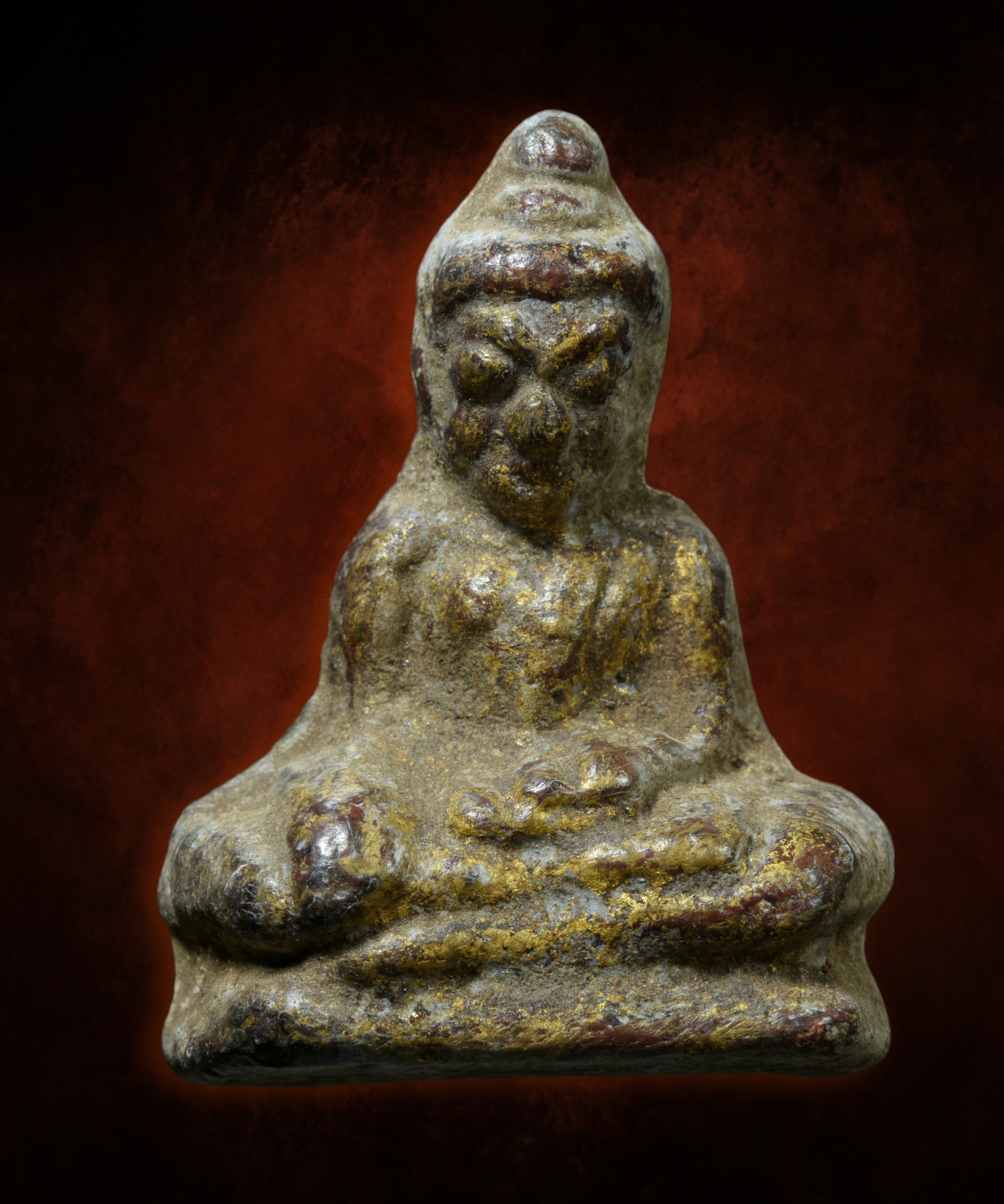 พระท่ากระดาน เนื้อชินตะกั่วสนิมแดง