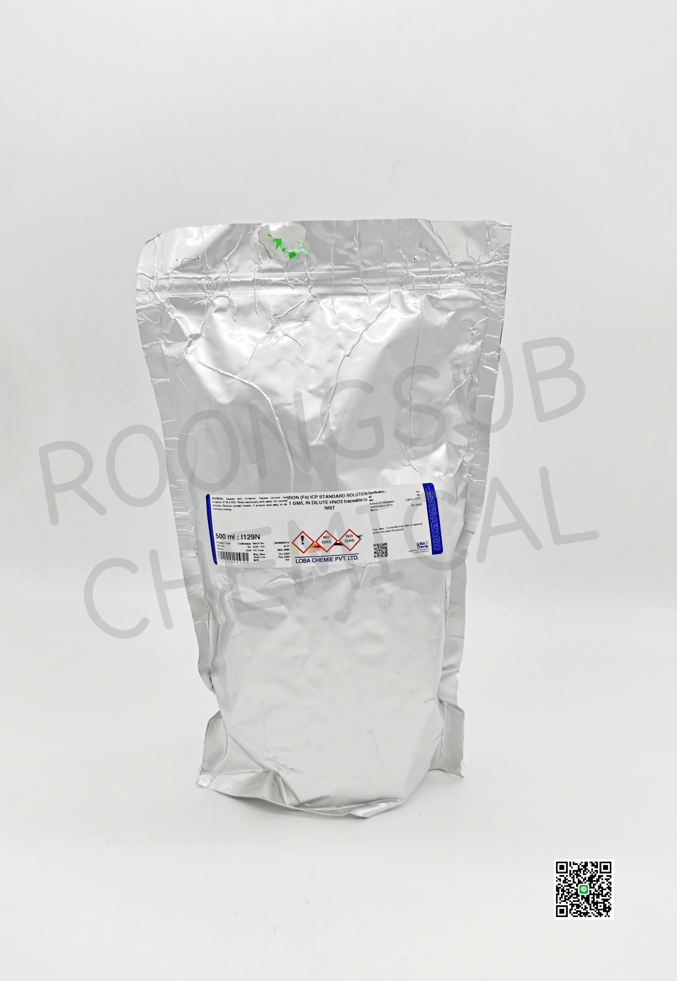 IRON ICP STD. SOL. 500 ML. LOBA I129N