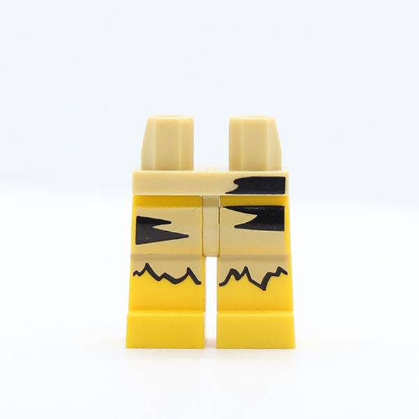 CS01 Hips and Yellow Legs with Black and Tan Animal Skin Loincloth Pattern