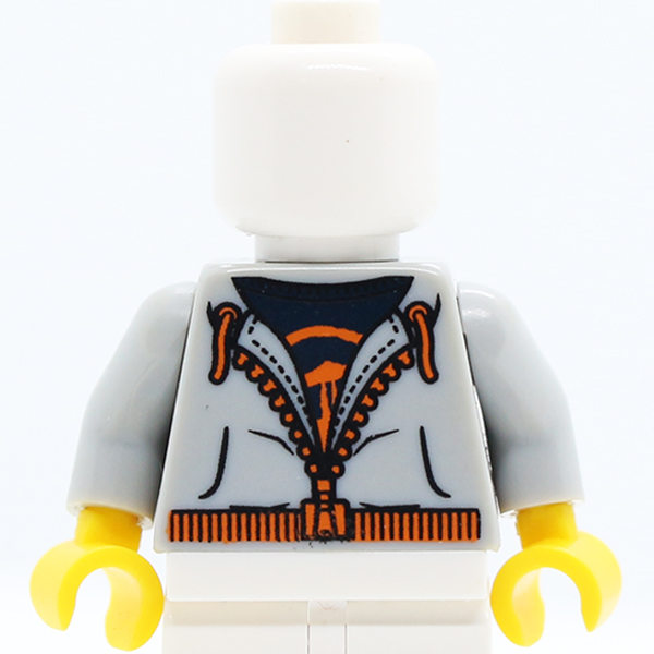 CS04 Sweatshirt with Orange Zipper and Dark Blue T-Shirt Pattern