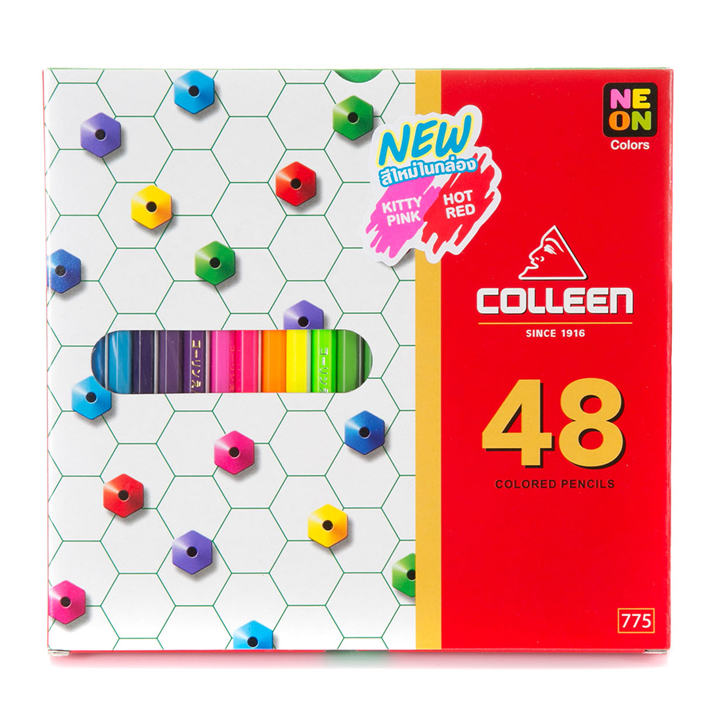 สีไม้ Colleen หัวเดียว 48แท่ง48สี (ขายยกโหล12กล่อง)