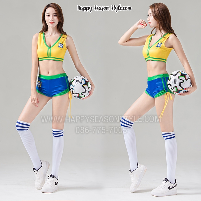 ชุดเชียร์บอล ชุดฟุตบอล Football รุ่นท๊อป - บราซิล