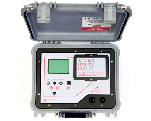 SEAWARD Solar Utility Pro/w Notebook เครื่องทดสอบระบบโซลาร์เซลล์ที่ระดับ 1500V@40A ตามมาตรฐานยุโรป IEC 62446 และมาตรฐานการติดตั้งทางไฟฟ้าระบบการผลิตไฟฟ้าจากพลังงานแสงอาทตย์ที่ติดตั้งบนหลังคา ตามมาตรฐานของวิศวกรรมสถานแห่งประเทศไทย ในพระบรมราชูปถัมภ์