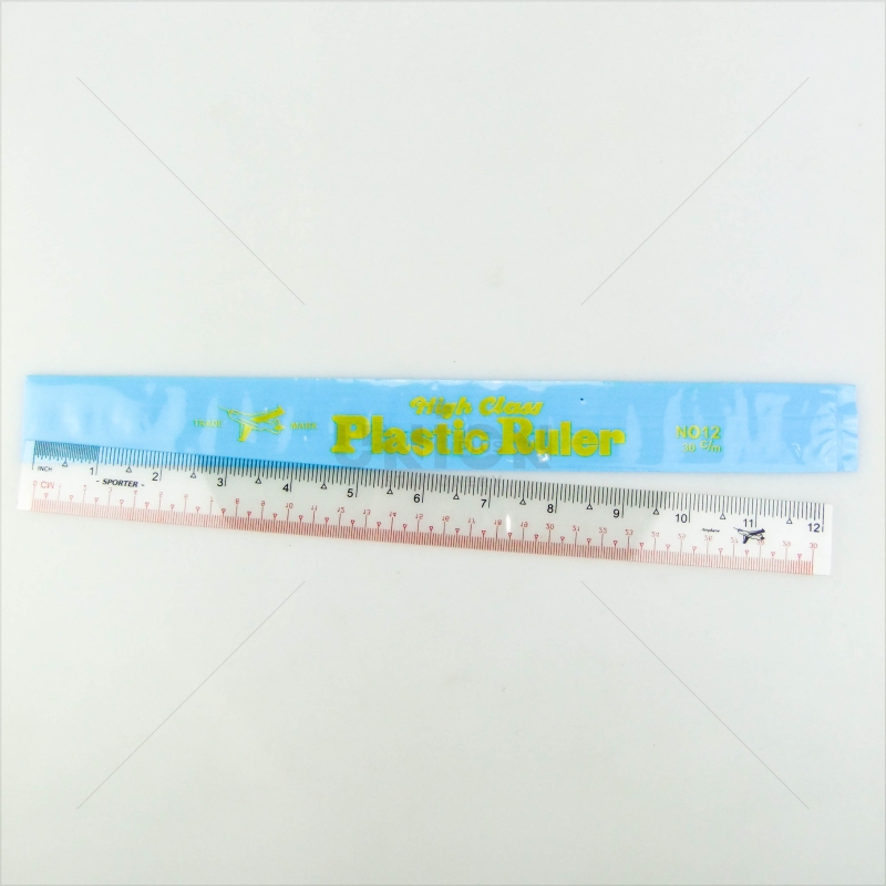 ไม้บรรทัดพลาสติก 12 นิ้ว แบบอ่อน (ขายยกโหล 12 อัน)