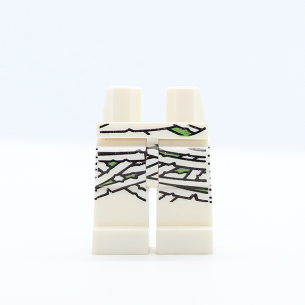 CS03 Hips and Legs with White and Green Mummy Wrapping Pattern