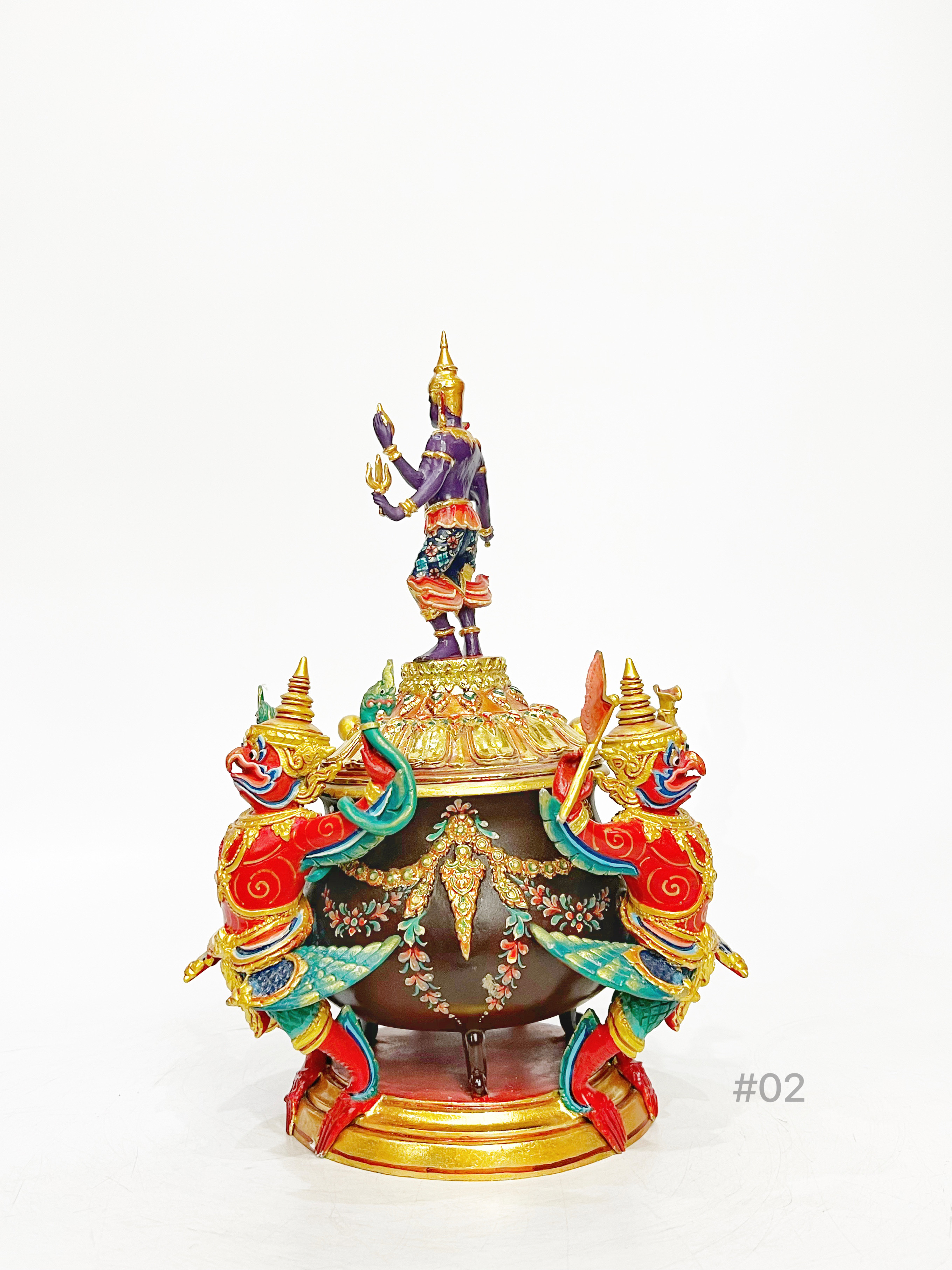 บาตรน้ำมนต์ พระนารายณ์ทรงครุฑ สูง 12 นิ้ว (#02)