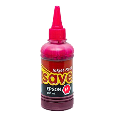 หมึกเติมเครื่องพิมพ์อิงค์เจ็ทยี่ห้อ EPSON (สีแดง-Magenta) ตรา Save 100ml