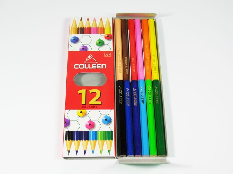 สีไม้ Colleen สองหัว 6แท่ง12สี (ขายยกลัง24กล่อง)
