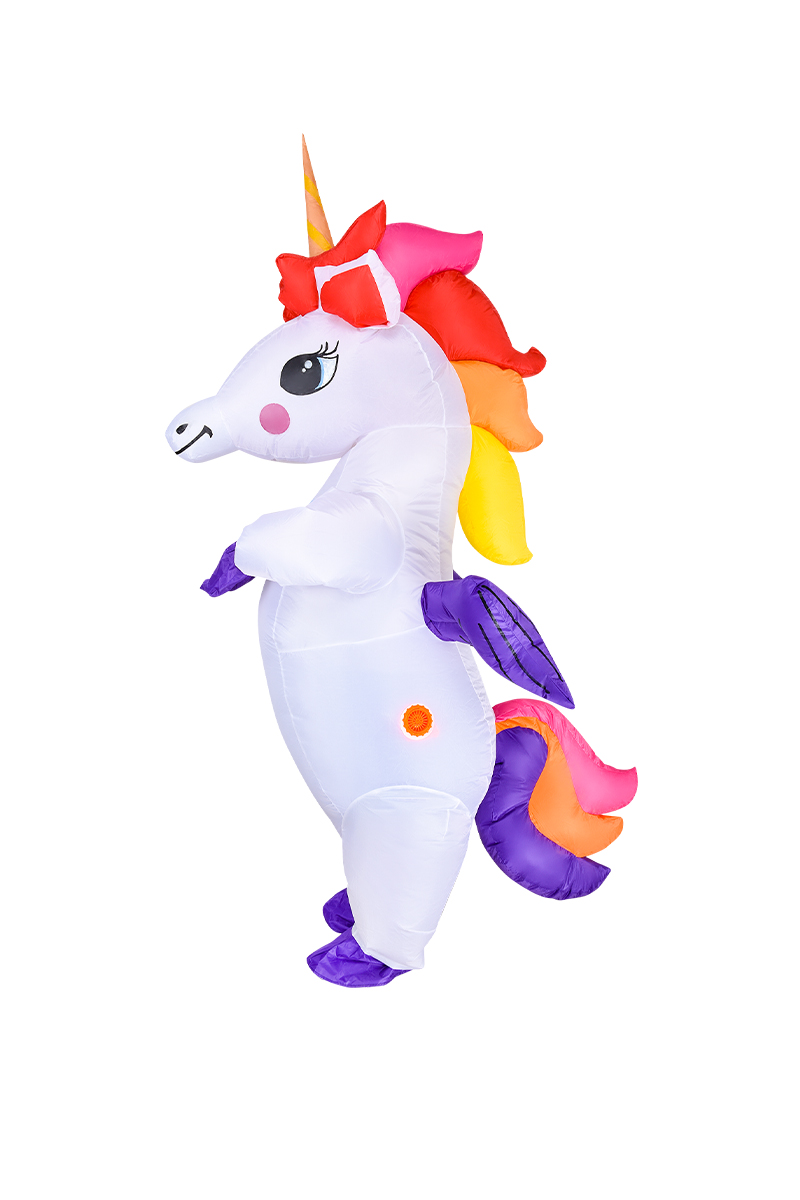 ชุดมาสคอต ชุดยูนิคอร์น รุ่นเต็มตัว (สีขาว)