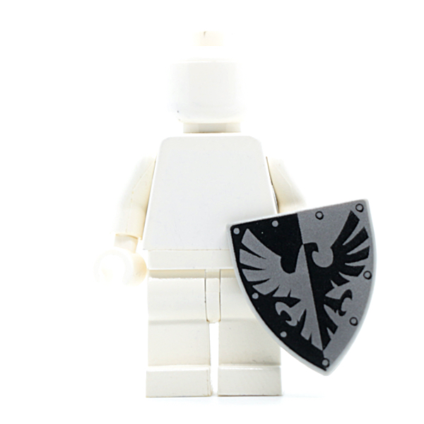 Triangular with Black and Silver Falcon Pattern