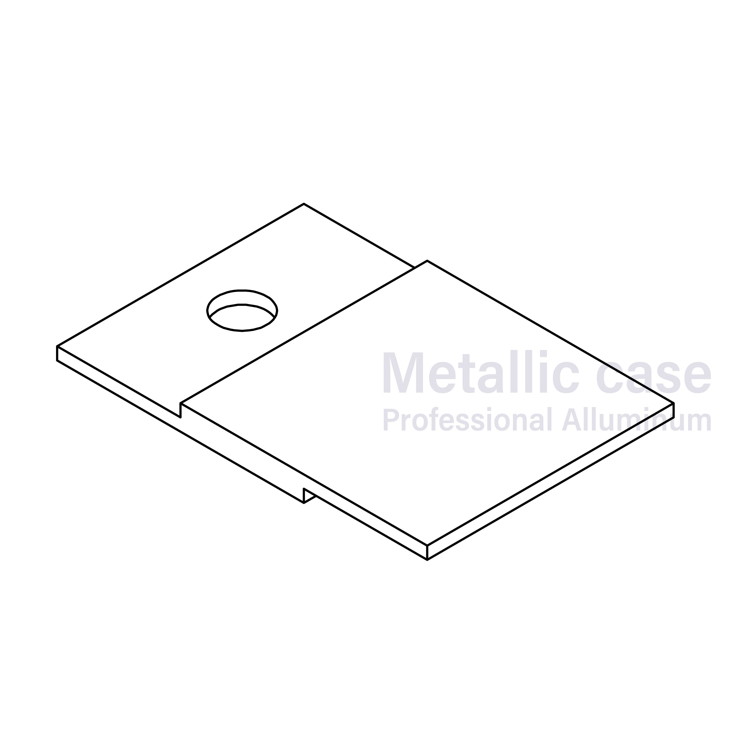 metalliccase2-1084-AAA-6702 / ขาติดตั้งแผ่นโฟม (3x2x0.2)