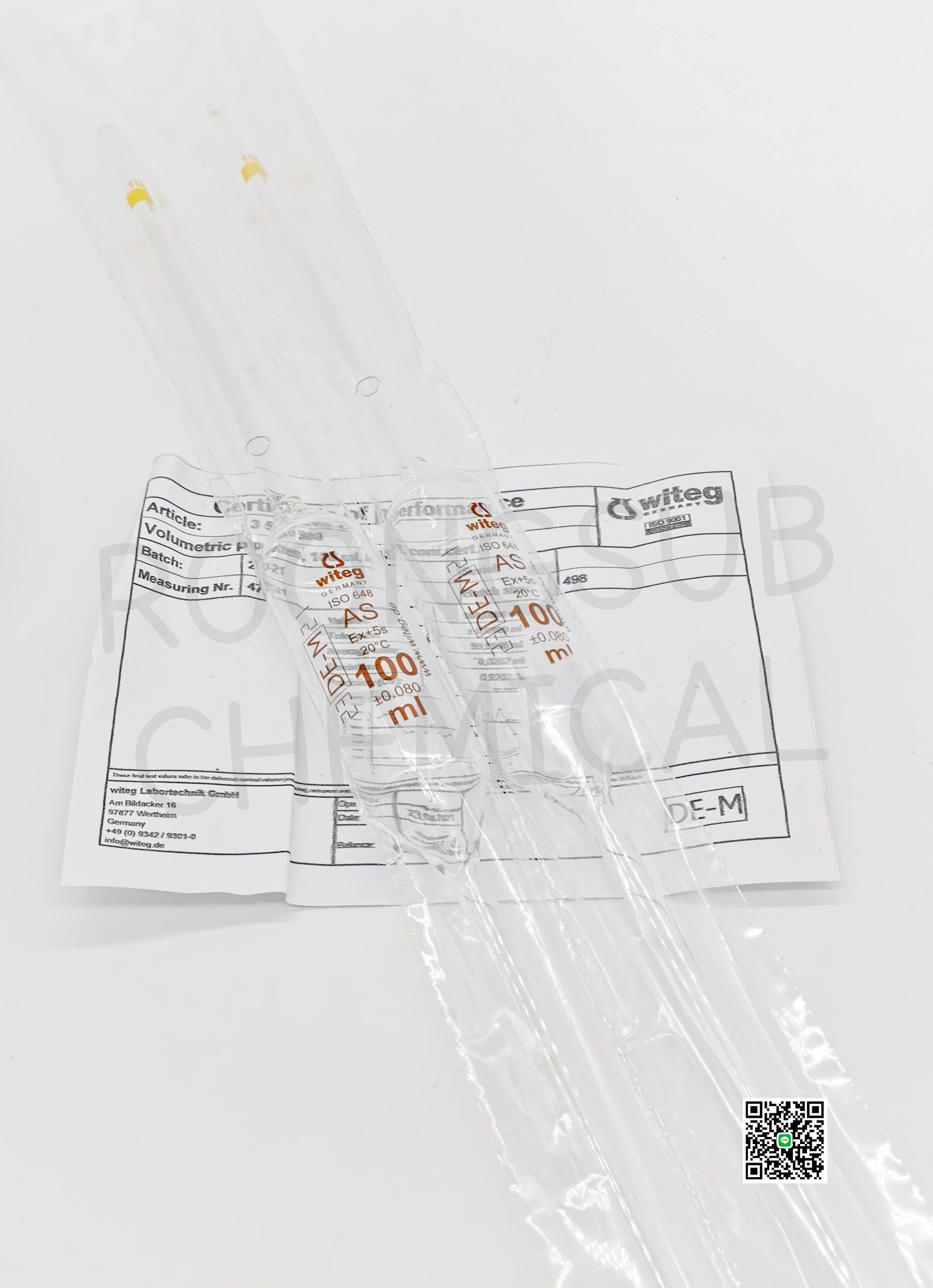 VOLUMETRIC PIPET CLASS A WITEG
