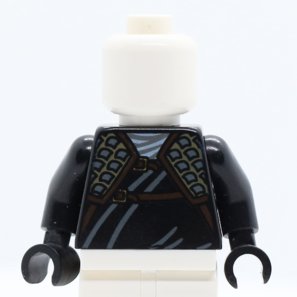 NJO Ninjago Wrap with Shoulder Armor and Belts, Gold Lion on Back Pattern / Black Arms / Black Hands