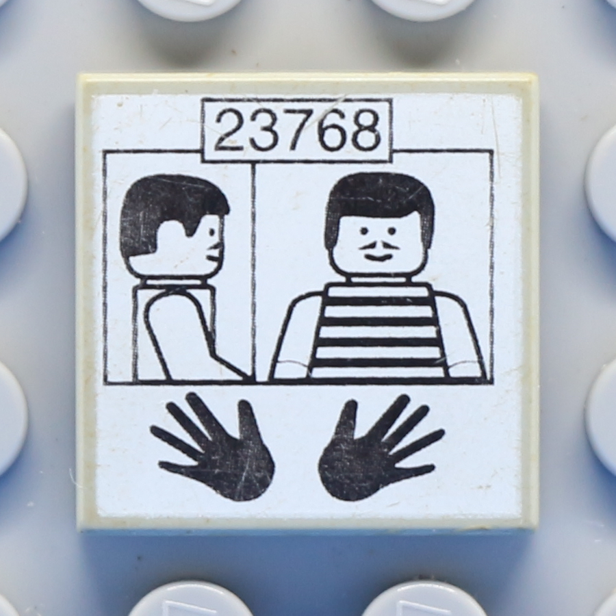 Tile 2 x 2 with Groove with Prisoner ID 23768 Pattern