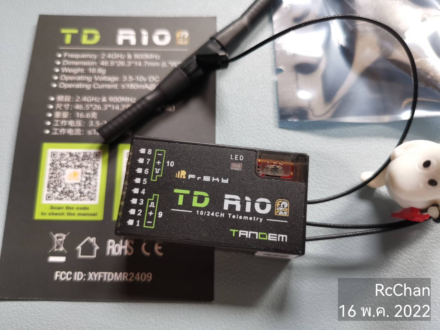FrSky Receiver TD R10 2.4 GHz & 900MHz