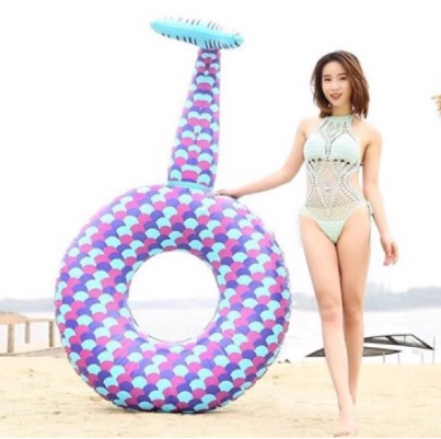 ห่วงยางหางนางเงือก Inflatable Mermaid Tail Pool Float