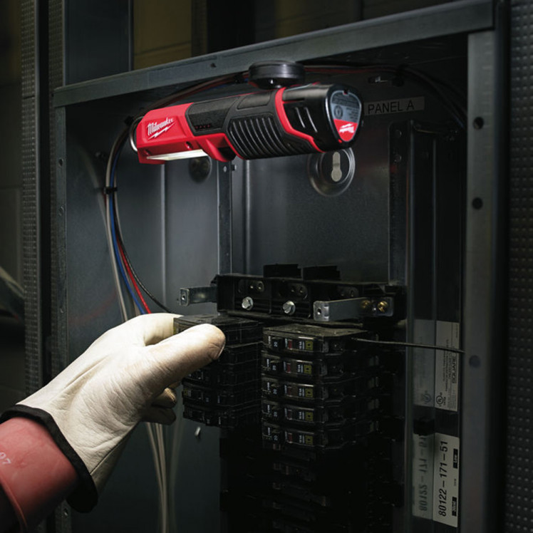 MILWAUKEE รุ่น M12 SL-201 ไฟตะเกียบ 12 โวลต์ พร้อมตะขอแขวน พร้อมแท่นชาร์จและแบต 2.0AH x 1 ก้อน