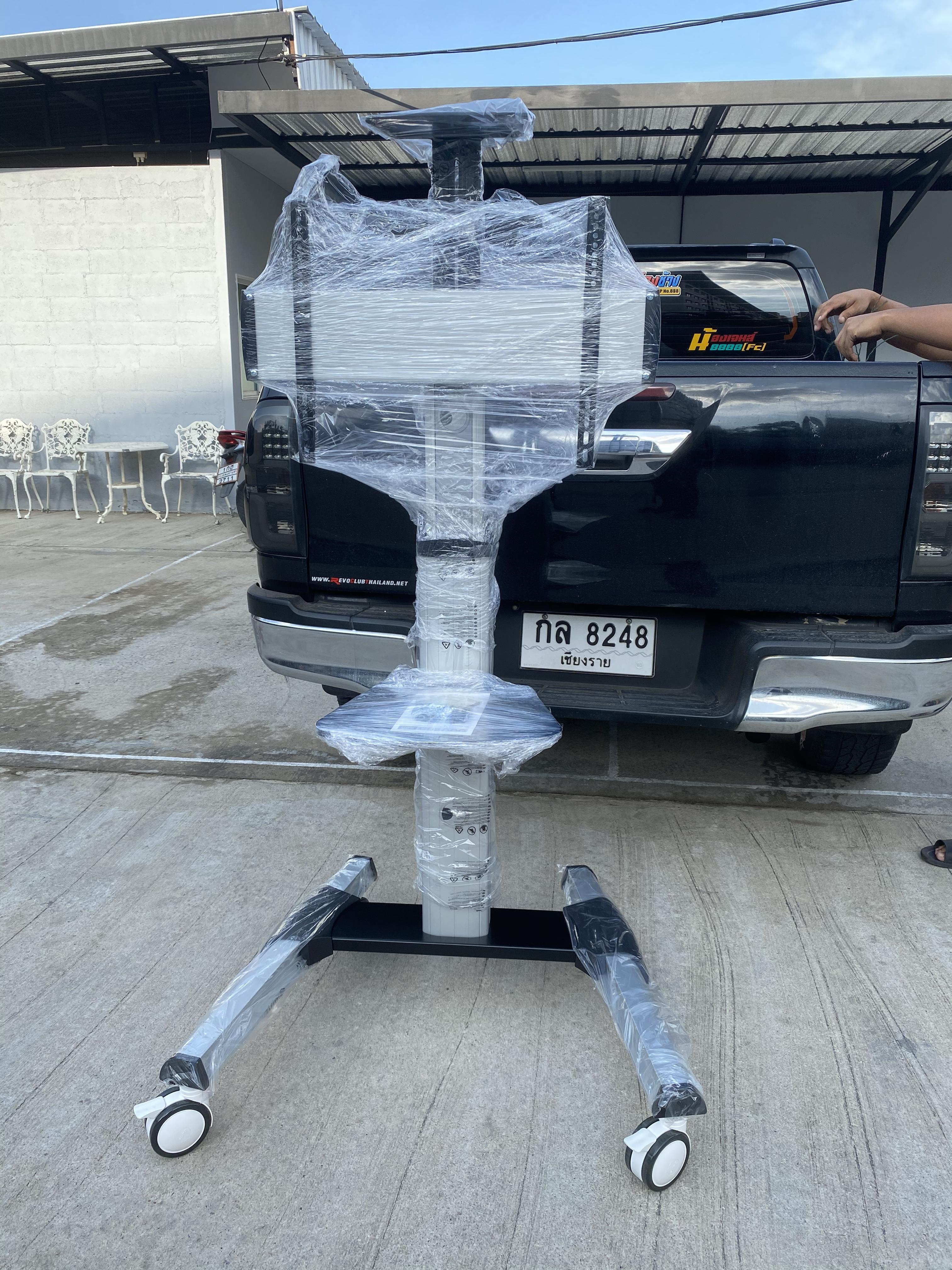 JMTVSTAND MT-F8300 ขาตั้งพื้นทีวีล้อเลื่อน(TV Stand)วัสดุ Aluminium อลูมิเนียม แบบล้อเลื่อนปรับสูง/ต่ำ ปรับก้ม-เงยได้ 32-75 นิ้ว {รับประกัน 3 ปี}0964746498