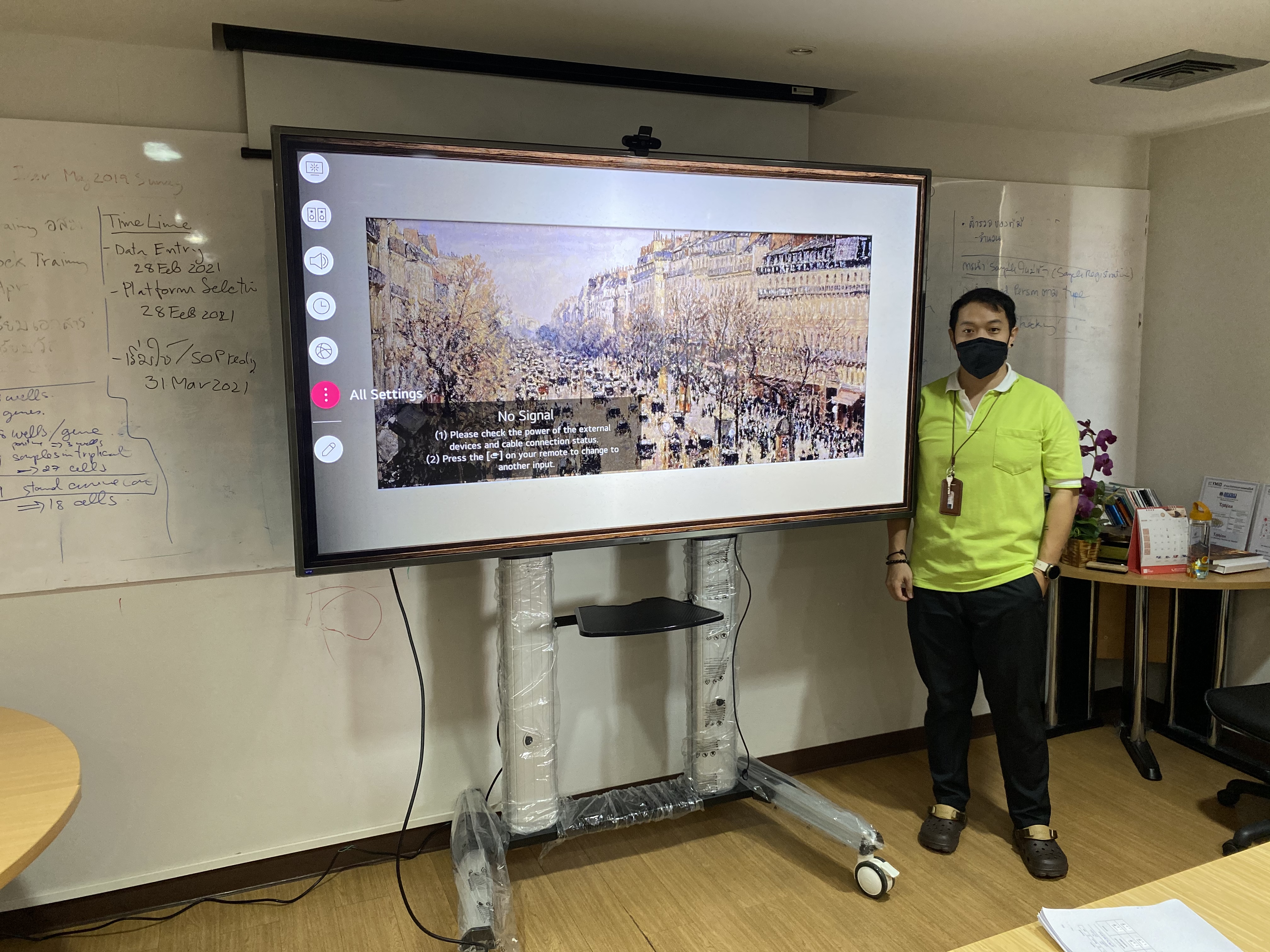 JMTVSTAND MT-F8200 ขาตั้งพื้นทีวีมีล้อเลื่อน(TV Stand) วัสดุ Aluminium อลูมิเนียม แบบล้อเลื่อนปรับสูง/ต่ำได้ 55"-98" นิ้ว{รับประกันสินค้า 3 ปี}0964746498