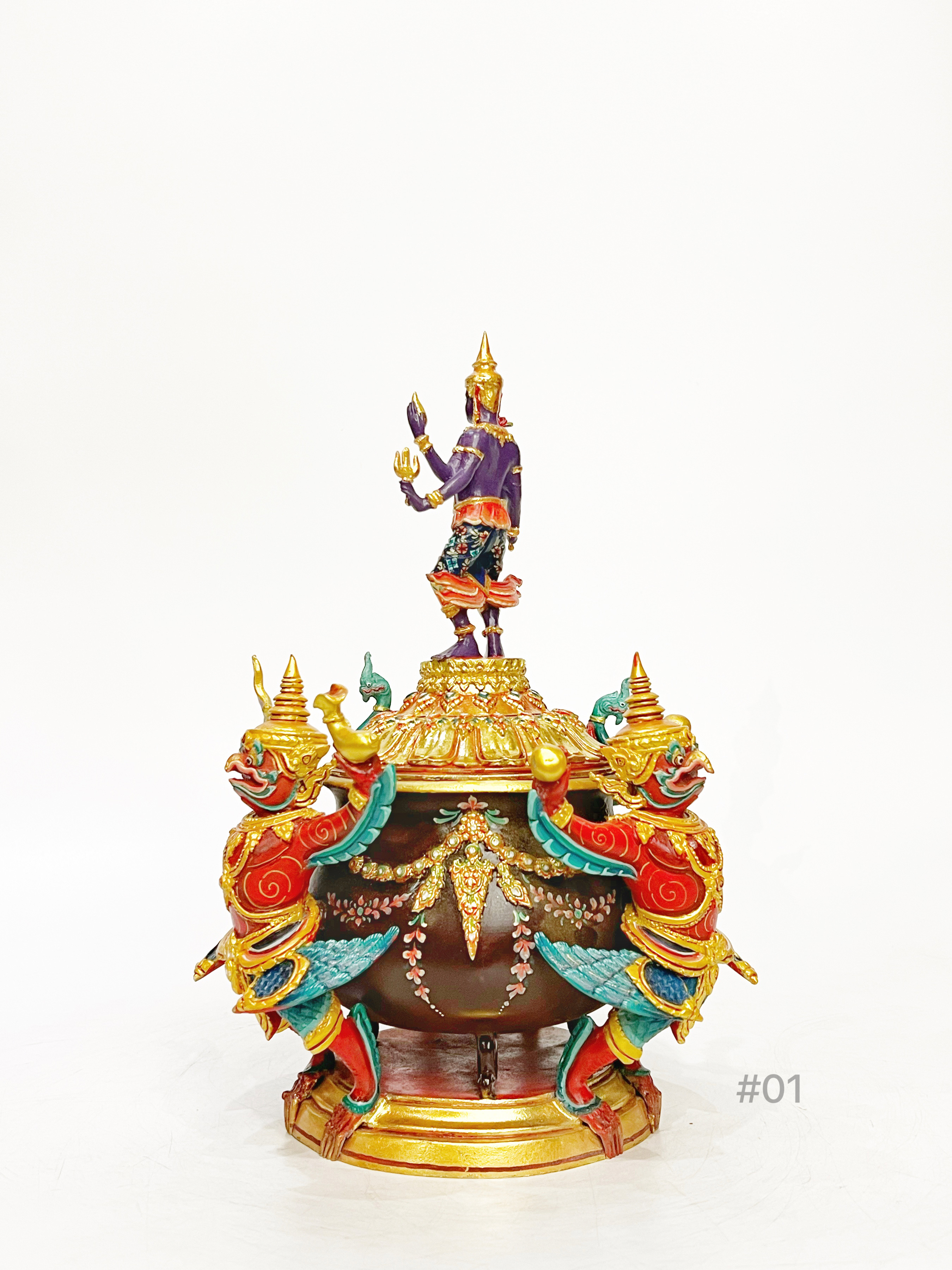 บาตรน้ำมนต์ พระนารายณ์ทรงครุฑ สูง 12 นิ้ว (#01)