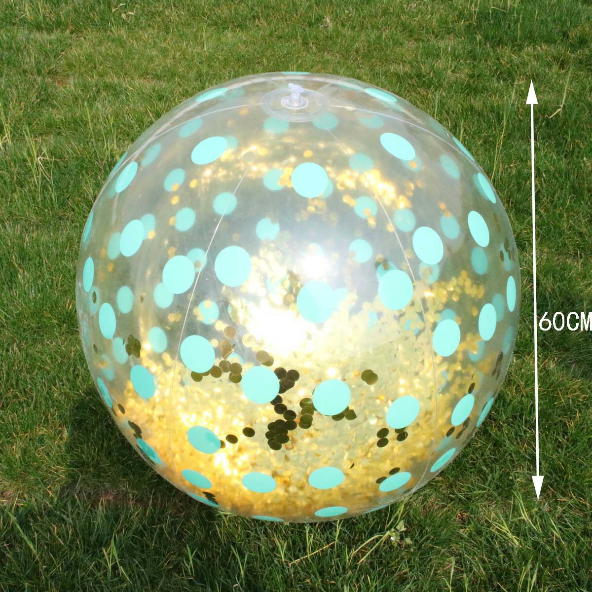 ลูกบอลชายหาด ขนาดใหญ่ กลิตเตอร์สีทอง Inflatable Giant Gold Glitter Beach Ball