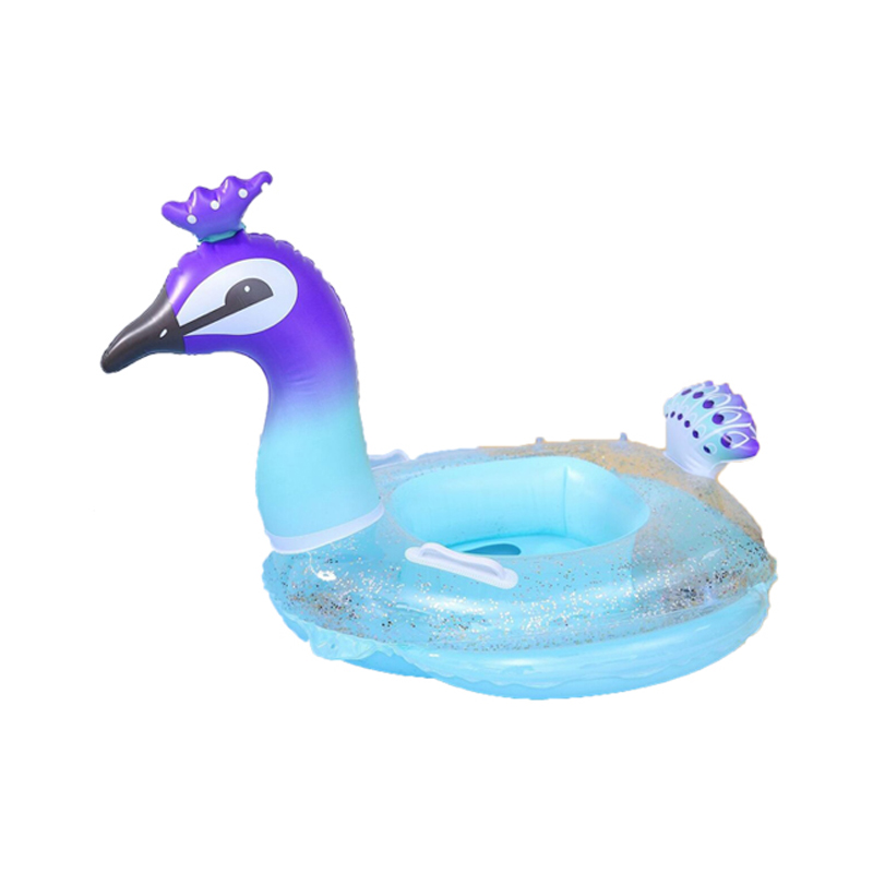 ห่วงยางนกยูง กลิตเตอร์ สำหรับเด็ก 6 เดือน-6 ปี Inflatable Baby Peacock 6 months-6 years Pool Float