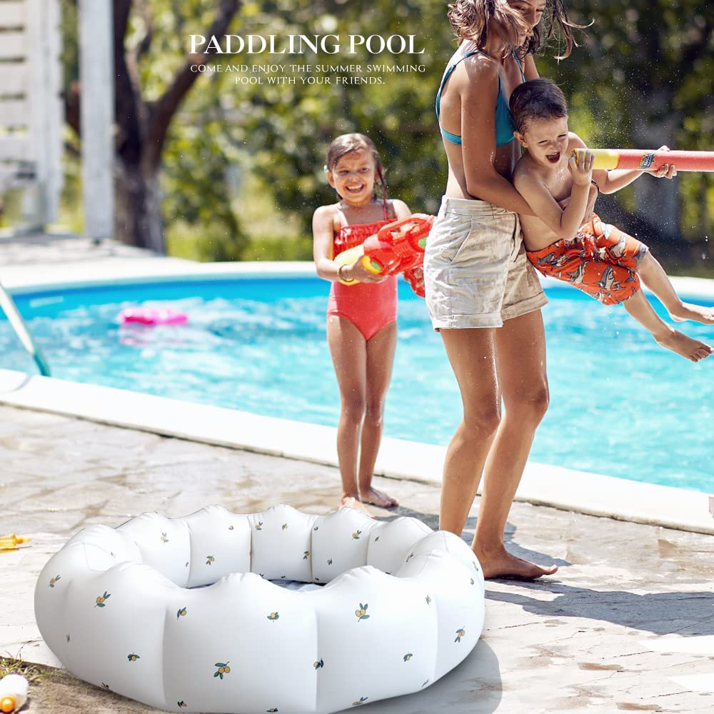 แพเป่าลมเด็กทรงกลมตกแต่งลายผลไม้ Inflatable Baby Paddling Pool