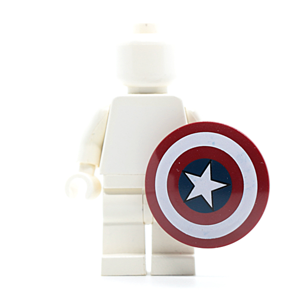 Round with Rounded Front with Bullseye with Captain America Star Pattern