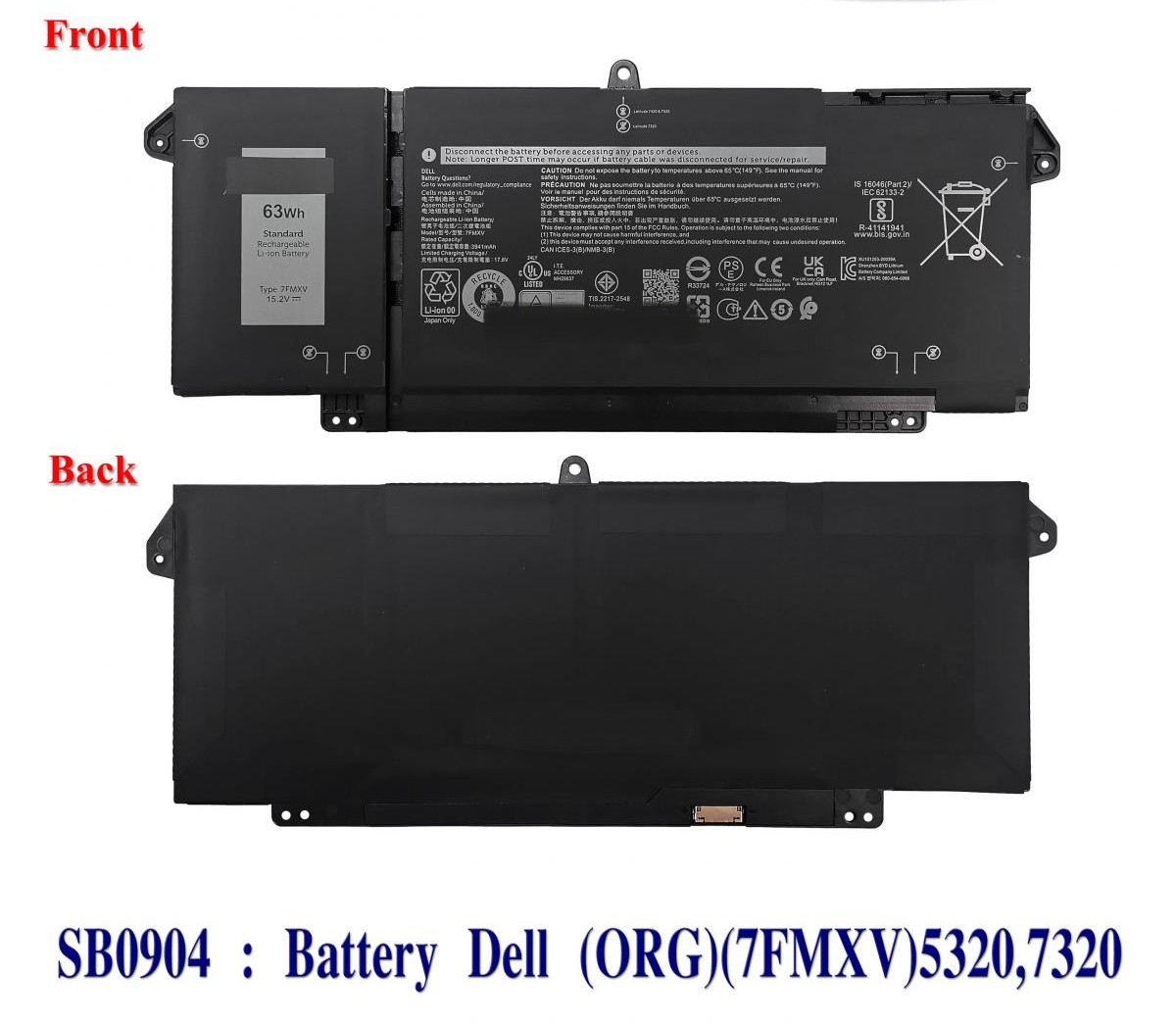 SB0904 - BatteryDell(ORG)(7FMXV)5320,7320,7420,7520,