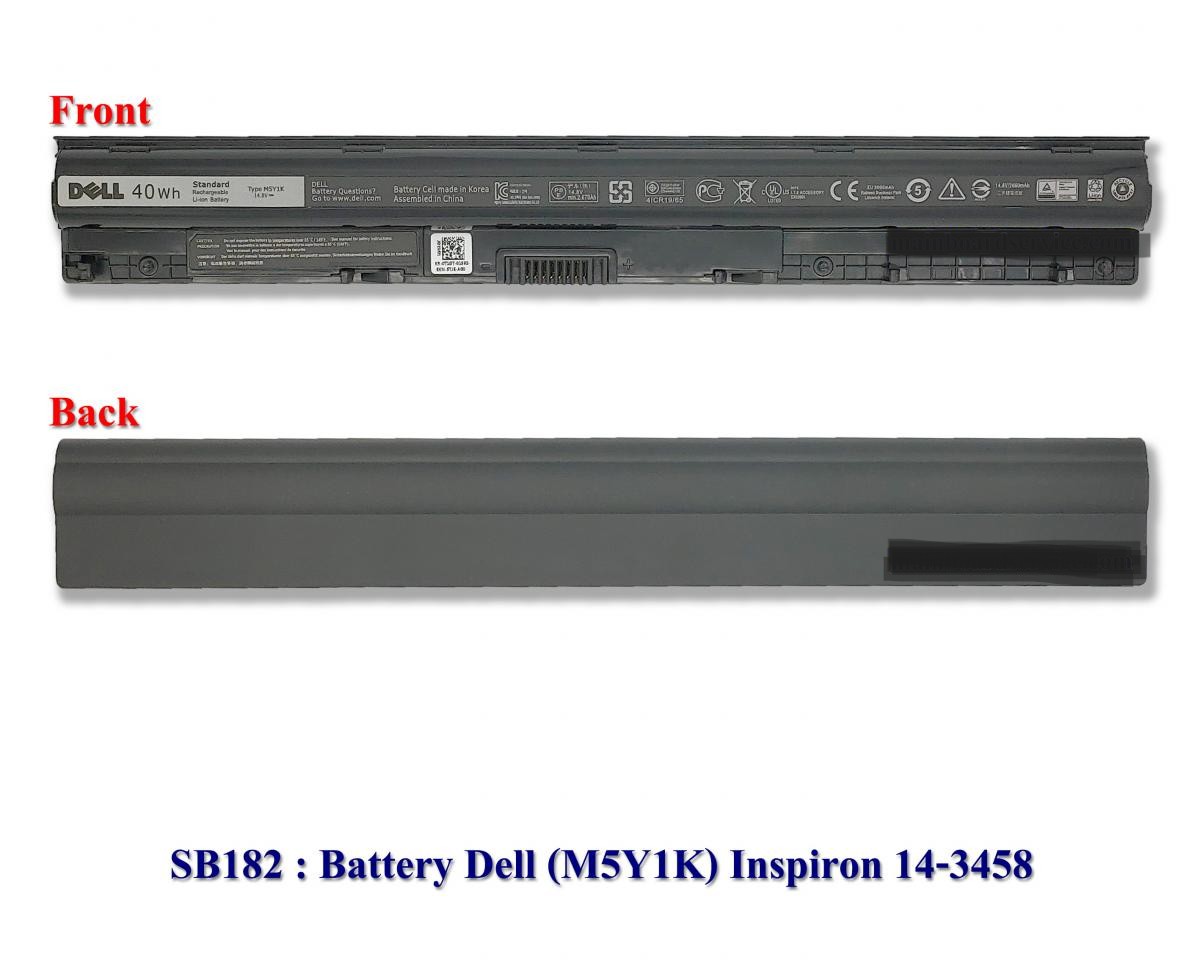 SB0182 - BatteryDell(ORG)(M5Y1K)14-3458,15-3558,3451,3458,3552,5459,5755,5458,5558,P51F,P51F001,14-3467,P63F002,3576,14-3000,3470,P64G,15-3567,15-3565,