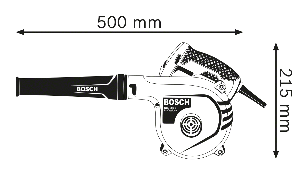 Bosch รุ่น GBL 82-270 เครื่องเป่าลมพร้อมชุดดูดฝุ่น