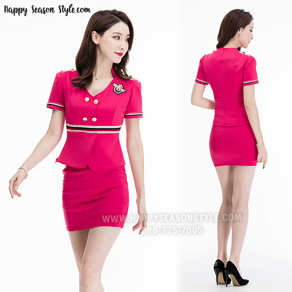 ชุดพนักงาน ชุดยูนิฟอร์ม ชุดแอร์ แอร์โฮสเตท พนักงานต้อนรับ พีอาร์