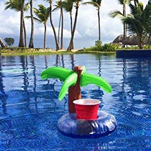 ที่วางแก้วเป่าลม ต้นมะพร้าว Inflatable Palm Tree Cup Holder